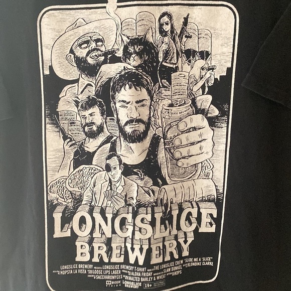 Gildan T-Shirt Longslice Brewery Graphic T-Shirt Men's XL - Picture 3 of 9